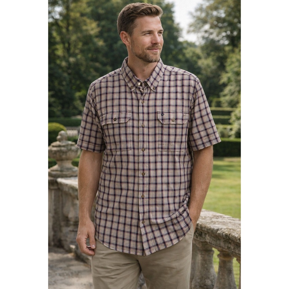Carhartt Relaxed Fit Plaid Button Down‎ Shirt XL Short Sleeve Workwear Heritage